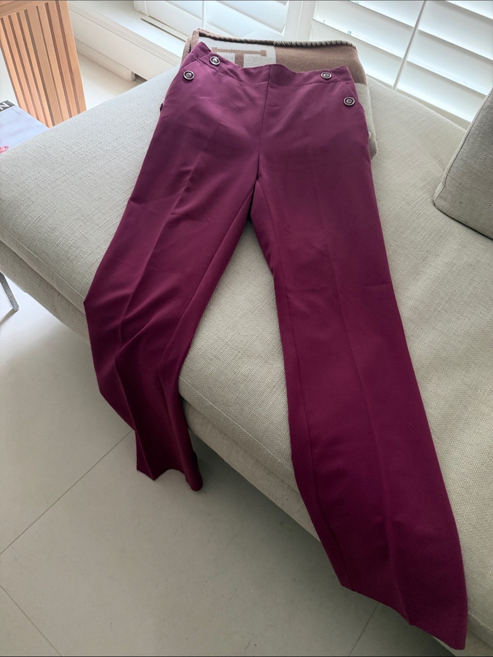 BNWOT Suzy Shier Burgundy Women's Dress Pants